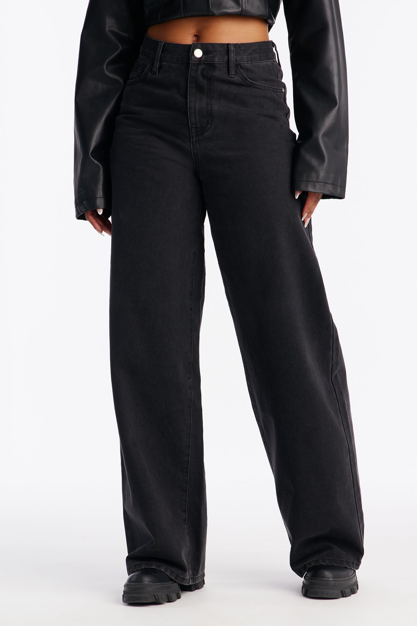 Always An Angel Printed Jeans - Black Wash