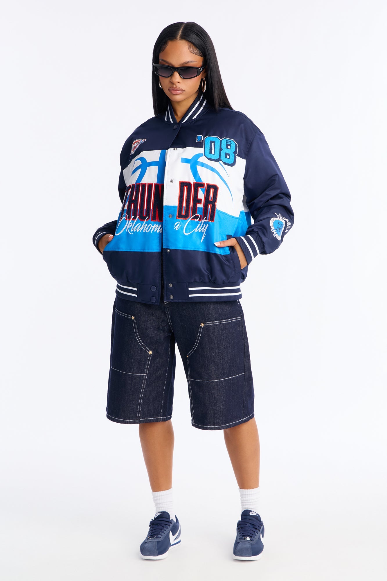 NBA OKC Thunder Twill Jacket - Navy