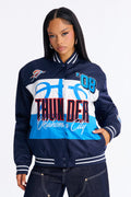 NBA OKC Thunder Twill Jacket - Navy