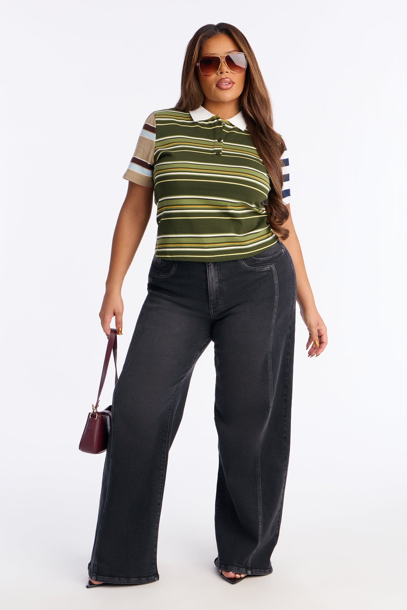 High Standards Stretch Wide Leg Jeans - Black Wash